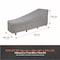 Modern Leisure Garrison Patio Chaise Lounge Cover, Waterproof, 65 in. L x 28 in. W x 29 in. H, Granite 3006 - alternate 5